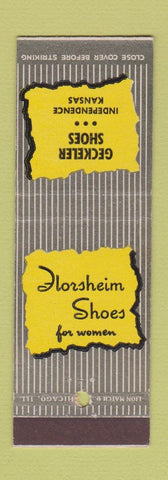 Matchbook Cover - Florsheim Women's Clothes Geckeler Independence KS