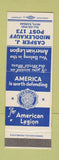 Matchbook Cover - American Legion Post 173 Casper Middlekauff Hays KS