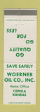 Matchbook Cover - Woerner Oil Topeka KS