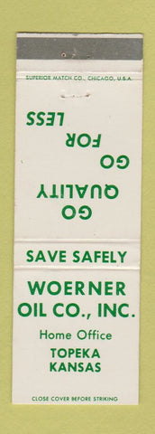 Matchbook Cover - Woerner Oil Topeka KS