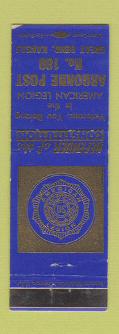 Matchbook Cover - American Legion Argonne Post 180 Great Bend KS