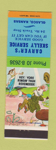 Matchbook Cover - Carver's Skelly oil gas Glasco KS hillbilly