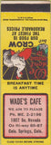Matchbook Cover - Wade's Cafe Colorado Springs CO SAMPLE