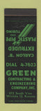 Matchbook Cover - Green Contracting Engineering Wichita KS SAMPLE