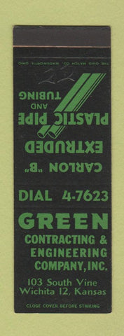 Matchbook Cover - Green Contracting Engineering Wichita KS SAMPLE