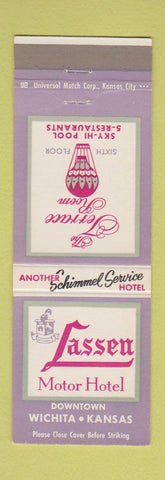 Matchbook Cover - Lassen Motor Hotel Wichita KS