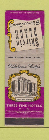 Matchbook Cover - Skirvin Black Hotel Oklahoma City OK WEAR