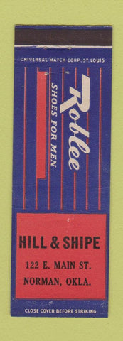 Matchbook Cover - Roblee Shoes Hill & Shipe Norman OK