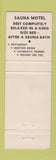 Matchbook Cover - Sauna Motel Cowboy Hall of Fame Oklahoma City OK