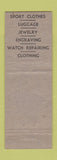 Matchbook Cover - Lawton Army Store Lawton OK uniforms WEAR