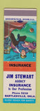 Matchbook Cover - Jim Stewart Insurance Bartlesville OK SAMPLE