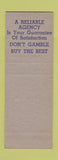 Matchbook Cover - Jim Stewart Insurance Bartlesville OK SAMPLE