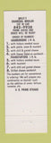 Matchbook Cover - Split V Charcoal Broiler Oklahoma City OK football