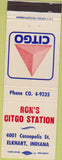 Matchbook Cover - Ron's Citgo oil gas Elkhart IN