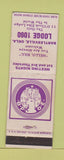 Matchbook Cover - Elks Lodge Bartlesville OK WEAR