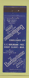 Matchbook Cover - Burlingame Hotel Bartlesville OK