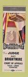 Matchbook Cover - Jude Brightmire Election Tulsa Creek County OK