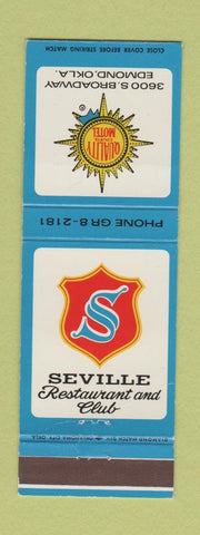 Matchbook Cover - Quality Motel Edmond OK Seville Restaurant