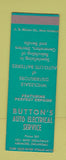 Matchbook Cover - Button's Auto Electrical Ardmore OK SAMPLE low phone #