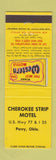 Matchbook Cover - Cherokee Strip Motel Perry OK