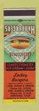 Matchbook Cover - Lackey Burgers Fontana CA SAMPLE