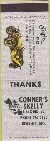 Matchbook Cover - Conner's Skelly Oil Gas Kearney MO
