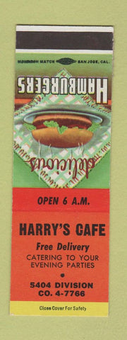 Matchbook Cover - Harry's Cafe  SAMPLE