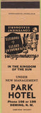 Matchbook Cover - Park Hotel Deming NM peach