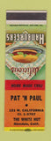 Matchbook Cover - Pan N Paul Glendale CA White Hut SAMPLE