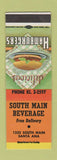 Matchbook Cover - South Main Beverage Santa Ana CA SAMPLE