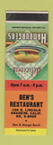 Matchbook Cover - Ben's Restaurant Anaheim CA SAMPLE