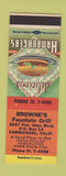 Matchbook Cover - Brownije's Fountain Grill Carmichel CA SAMPLE