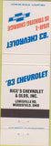 Matchbook Cover - 1983 Chevrolet Woodsfield OH