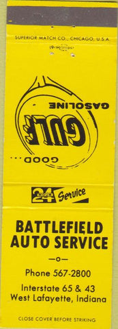 Matchbook Cover - Gulf Oil Gas West Lafayette IN