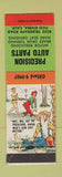 Matchbook Cover - Precision Auto Parts Pico Rivera CA WEAR Hillbilly SAMPLE