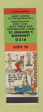 Matchbook Cover - Pico Lawnmower Pico Rivera CA King O Lawn Hillbilly SAMPLE
