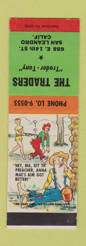 Matchbook Cover - The Traders San Leandro CA Hillbilly SAMPLE