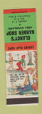 Matchbook Cover - Clancy's Barber Shop Hillbilly SAMPLE