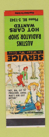 Matchbook Cover - Austins Radiator Shop Hillbilly SAMPLE
