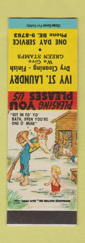 Matchbook Cover - Ivy St Laundry  Hillbilly SAMPLE