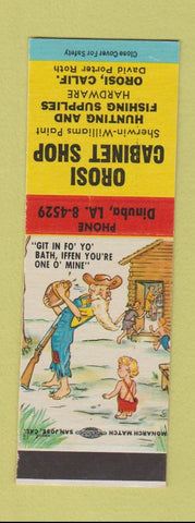 Matchbook Cover - Orosi Cabinet Shop Orosi CA Sherwin Williams Hillbilly SAMPLE