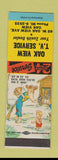 Matchbook Cover - Oak View TV Service Zenith CA? Hillbilly SAMPLE
