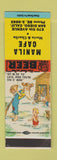 Matchbook Cover - Manila Cafe San Diego CA Hillbilly SAMPLE