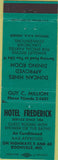Matchbook Cover - Hotel Frederick Boonville MO