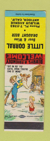 Matchbook Cover - Little Corral Antioch CA Hillbilly SAMPLE