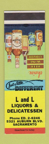 Matchbook Cover - L&L Liquor Deli Sacramento CA SAMPLE