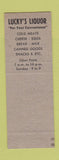 Matchbook Cover - Lucky's Liquor Deli Arcadia CA SAMPLE