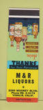 Matchbook Cover - M&R Liquor Visalia CA SAMPLE