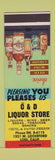Matchbook Cover - C&D Liquor Store Lodi CA SAMPLE