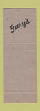 Matchbook Cover - Gary's Liquors Lodi CA SAMPLE